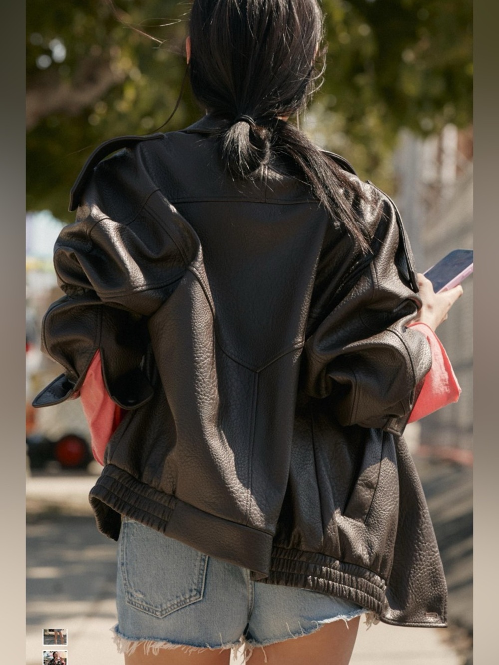 Zara faux brown leather pleather jacket S NWOT - Picture 6 of 15